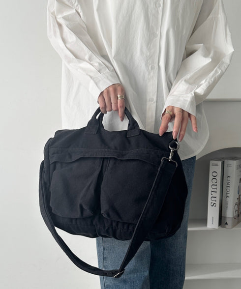 【A4収納可能】ユーティリティパフィトートバッグ | MD1255065 | ブラック