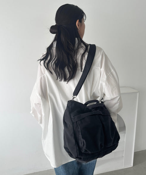 【A4収納可能】ユーティリティパフィトートバッグ | MD1255065 | ブラック