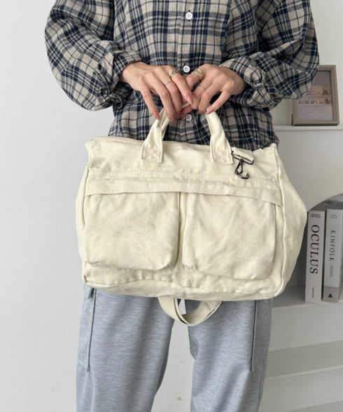 【A4収納可能】ユーティリティパフィトートバッグ | MD1255065 | アイボリー