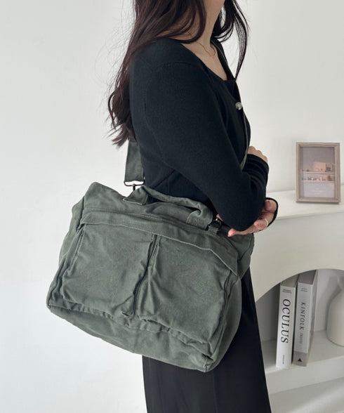 【A4収納可能】ユーティリティパフィトートバッグ | MD1255065 | カーキ