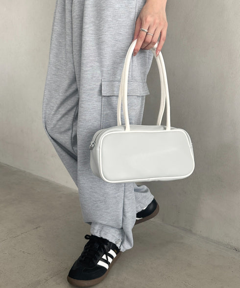 バイカラースクエアハンドバッグ 配色スポーティー2WAYバッグ ミニボストンバッグ | MD1255066 | ブルー