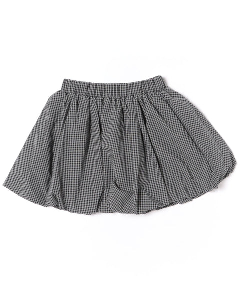 インパン付き チェック柄バルーンミニスカート | WR2255065 | ブラック