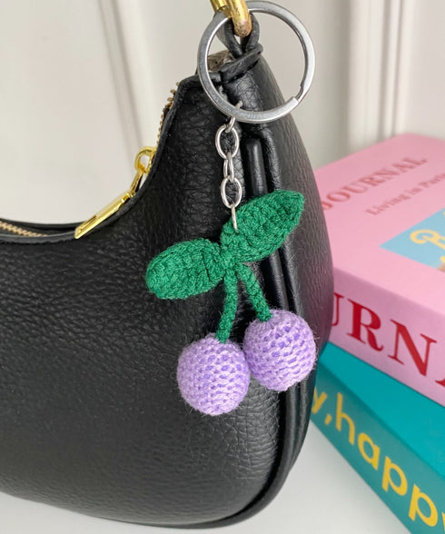 チェリーキーホルダー サクランボチャーム | WR6255067 | パープル