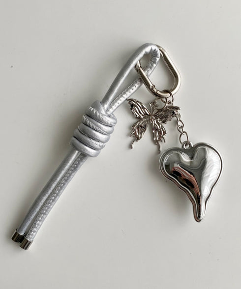 ハートモチーフチャーム セットキーホルダー | WR6255069 | シルバー