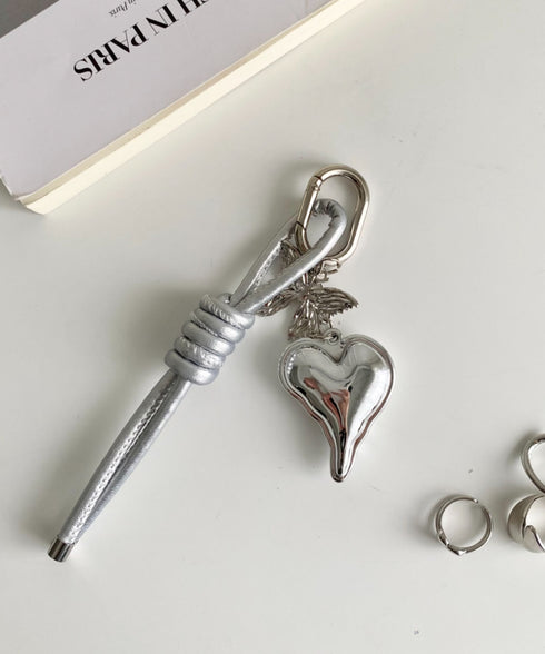 ハートモチーフチャーム セットキーホルダー | WR6255069 | シルバー
