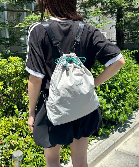 配色 軽量 パステルカラーナップサック | WR1255070 | グレー