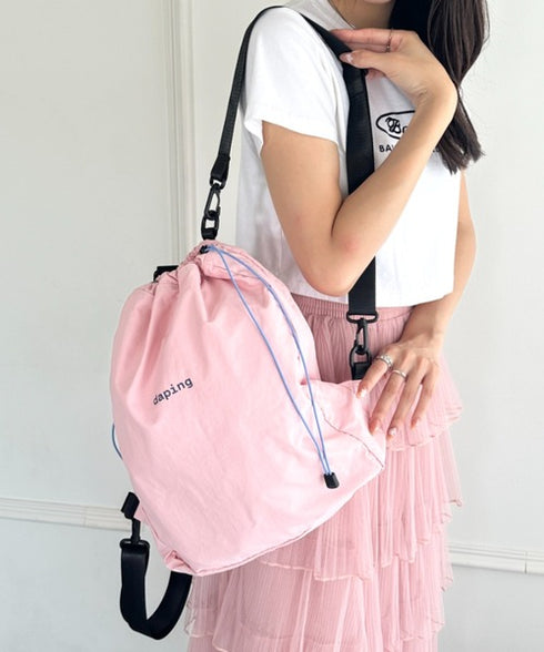 配色 軽量 パステルカラーナップサック | WR1255070 | ピンク