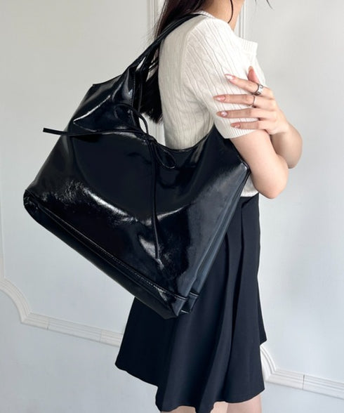 【A4収納可能】リボンデザイントートバッグ | WR1255071 | ブラック