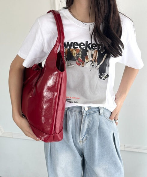 【A4収納可能】リボンデザイントートバッグ | WR1255071 | レッド