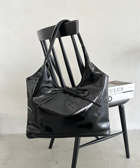 【A4収納可能】リボンデザイントートバッグ | WR1255071 | ブラック