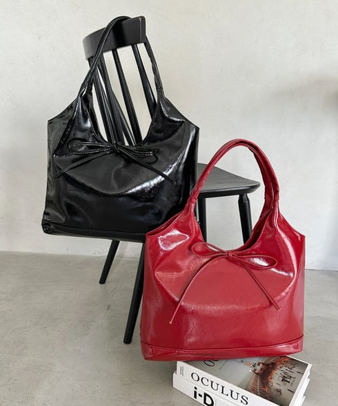 【A4収納可能】リボンデザイントートバッグ | WR1255071 | レッド