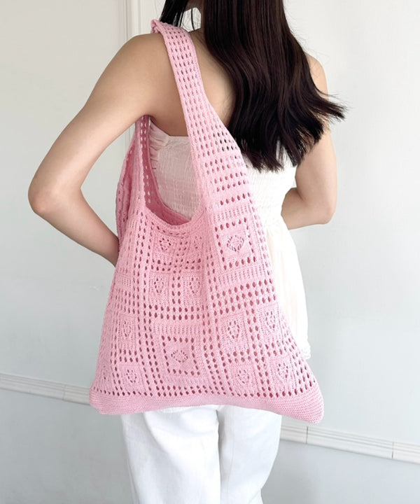 デザイン ニット トートバッグ | WR1255072 | ピンク