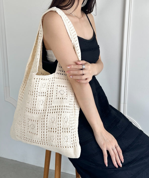 デザイン ニット トートバッグ | WR1255072 | アイボリー