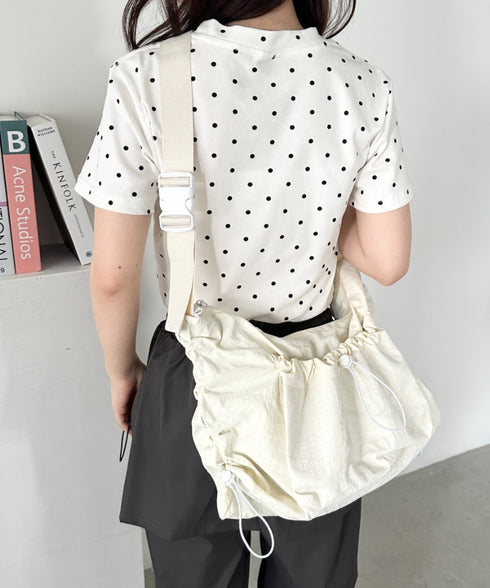 【A4サイズ対応】ポケット付きドロストショルダーバッグ | CL1255052 | アイボリー