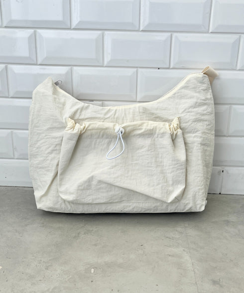 【A4サイズ対応】ポケット付きドロストショルダーバッグ | CL1255052 | アイボリー