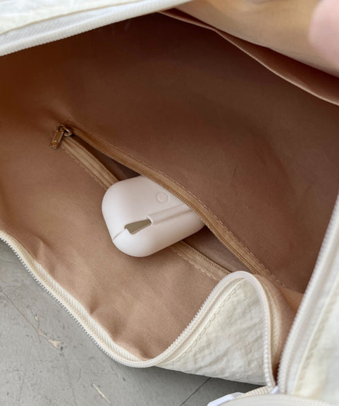 【A4サイズ対応】ポケット付きドロストショルダーバッグ | CL1255052 | アイボリー