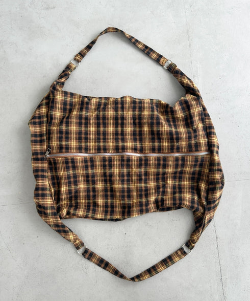 大容量チェックショルダーバッグ | BA1255048 | イエロー