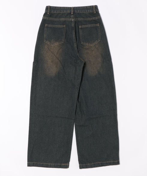 タックワイドカーブデニムパンツ | BA2255049 | ネイビー