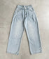 タックワイドカーブデニムパンツ | BA2255049 | ライトブルー