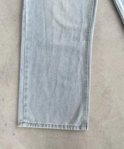 タックワイドカーブデニムパンツ | BA2255049 | ライトブルー