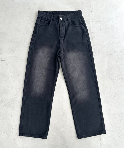 ルーズワイドデニムパンツ | BA2255051 | ブラック