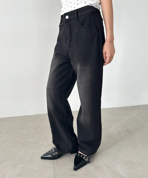 ルーズワイドデニムパンツ | BA2255051 | ブラック