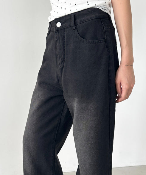 ルーズワイドデニムパンツ | BA2255051 | ブラック