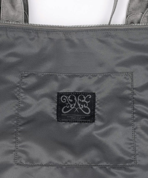 FANCY CLUB(ファンシークラブ)/大容量 2WAY ヴィンテージ ウォッシング ショルダー トートバッグ/BELTED WASHING LEATHER BAG | AT1252068 | グレー