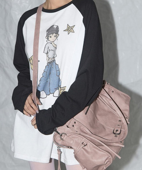 FANCY CLUB(ファンシークラブ)/大容量 2WAY ヴィンテージ ウォッシング ショルダー トートバッグ/BELTED WASHING LEATHER BAG | AT1252068 | ピンク