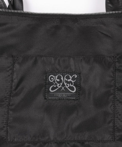 FANCY CLUB(ファンシークラブ)/大容量 2WAY ヴィンテージ ウォッシング ショルダー トートバッグ/BELTED WASHING LEATHER BAG | AT1252068 | ブラック