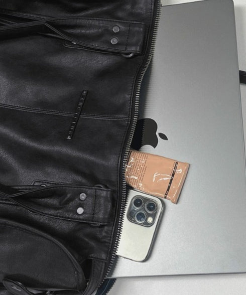 FANCY CLUB(ファンシークラブ)/大容量 2WAY ヴィンテージ ウォッシング ショルダー トートバッグ/BELTED WASHING LEATHER BAG | AT1252068 | ブラック