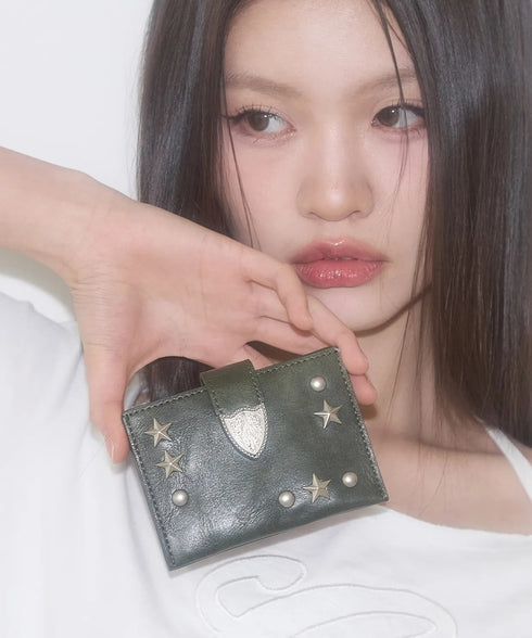 ILLIGO(イリゴ)/ミニ財布 ウェスタン アコーディオン カード ウォレット/WESTERN ACCORDION CARD WALLET | AT6252070 | カーキ