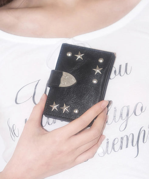 ILLIGO(イリゴ)/ミニ財布 ウェスタン アコーディオン カード ウォレット/WESTERN ACCORDION CARD WALLET | AT6252070 | ブラック