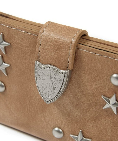 ILLIGO(イリゴ)/ミニ財布 ウェスタン アコーディオン カード ウォレット/WESTERN ACCORDION CARD WALLET | AT6252070 | ベージュ