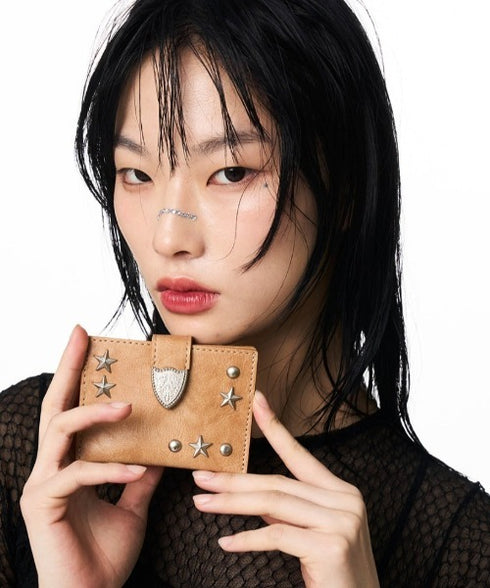 ILLIGO(イリゴ)/ミニ財布 ウェスタン アコーディオン カード ウォレット/WESTERN ACCORDION CARD WALLET | AT6252070 | ベージュ