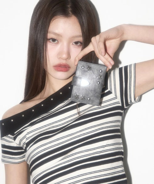 ILLIGO(イリゴ)/ミニ財布 ウェスタン アコーディオン カード ウォレット/WESTERN ACCORDION CARD WALLET | AT6252070 | チャコールグレー