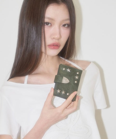 ILLIGO(イリゴ)/ミニ財布 ウェスタン アコーディオン カード ウォレット/WESTERN ACCORDION CARD WALLET | AT6252070 | カーキ