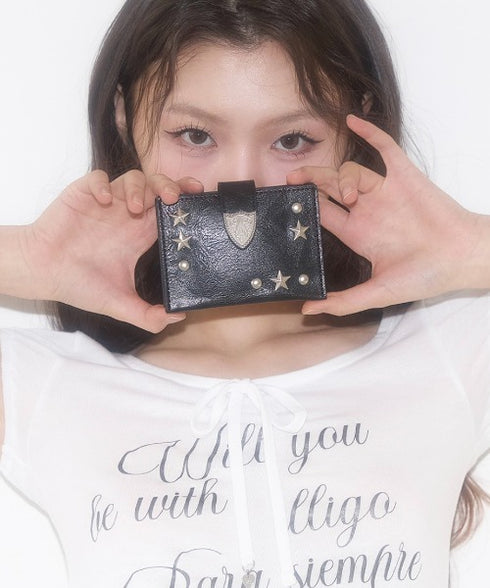 ILLIGO(イリゴ)/ミニ財布 ウェスタン アコーディオン カード ウォレット/WESTERN ACCORDION CARD WALLET | AT6252070 | ブラック