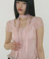 ILLIGO(イリゴ)/チョーカー付き リボン タイ スクエアネック ブラウス/RIBBON TIE SQUARE NECK BLOUSE | AT2252071 | ピンク