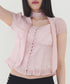 ILLIGO(イリゴ)/チョーカー付き リボン タイ スクエアネック ブラウス/RIBBON TIE SQUARE NECK BLOUSE | AT2252071 | ピンク