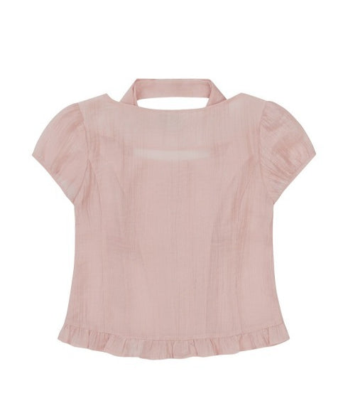 ILLIGO(イリゴ)/チョーカー付き リボン タイ スクエアネック ブラウス/RIBBON TIE SQUARE NECK BLOUSE | AT2252071 | ピンク