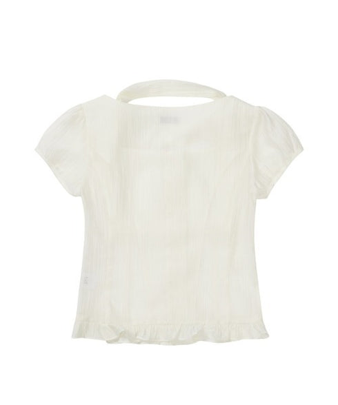 ILLIGO(イリゴ)/チョーカー付き リボン タイ スクエアネック ブラウス/RIBBON TIE SQUARE NECK BLOUSE | AT2252071 | クリーム