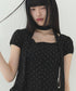 ILLIGO(イリゴ)/チョーカー付き リボン タイ スクエアネック ブラウス/RIBBON TIE SQUARE NECK BLOUSE | AT2252071 | ブラック系その他