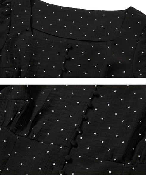 ILLIGO(イリゴ)/チョーカー付き リボン タイ スクエアネック ブラウス/RIBBON TIE SQUARE NECK BLOUSE | AT2252071 | ブラック系その他