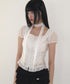 ILLIGO(イリゴ)/チョーカー付き リボン タイ スクエアネック ブラウス/RIBBON TIE SQUARE NECK BLOUSE | AT2252071 | ホワイト系その他