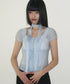 ILLIGO(イリゴ)/チョーカー付き リボン タイ スクエアネック ブラウス/RIBBON TIE SQUARE NECK BLOUSE | AT2252071 | ブルー
