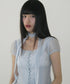 ILLIGO(イリゴ)/チョーカー付き リボン タイ スクエアネック ブラウス/RIBBON TIE SQUARE NECK BLOUSE | AT2252071 | ブルー