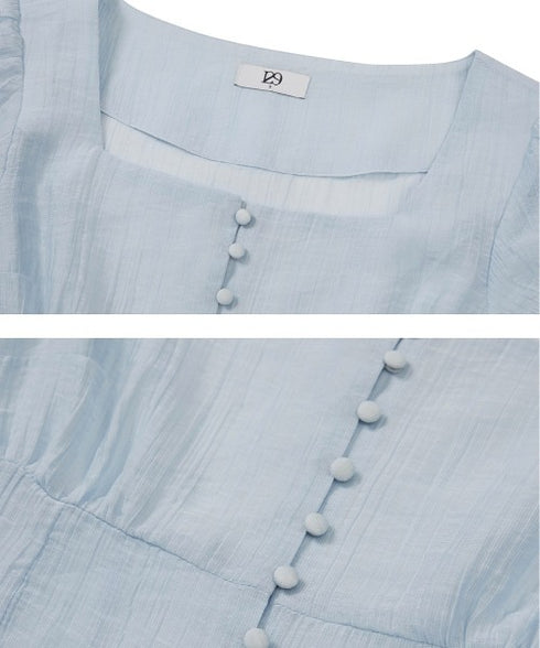 ILLIGO(イリゴ)/チョーカー付き リボン タイ スクエアネック ブラウス/RIBBON TIE SQUARE NECK BLOUSE | AT2252071 | ブルー