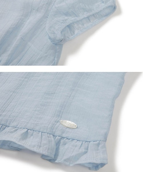 ILLIGO(イリゴ)/チョーカー付き リボン タイ スクエアネック ブラウス/RIBBON TIE SQUARE NECK BLOUSE | AT2252071 | ブルー