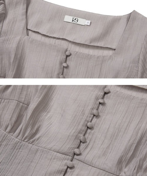 ILLIGO(イリゴ)/チョーカー付き リボン タイ スクエアネック ブラウス/RIBBON TIE SQUARE NECK BLOUSE | AT2252071 | グレー